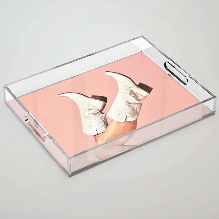 These Boots - Peach / Pink Acrylic Tray