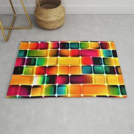 Abstract Colors in Grid by Jeanpaul Ferro Rug