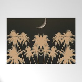 Summer palm tree by night Welcome Mat