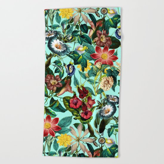 Summer Botanical Garden II Beach Towel