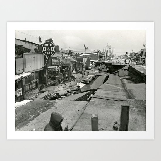 Disaster old photo Art Print