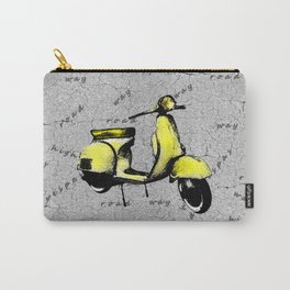 Yellow Vespa Scooter Carry-All Pouch
