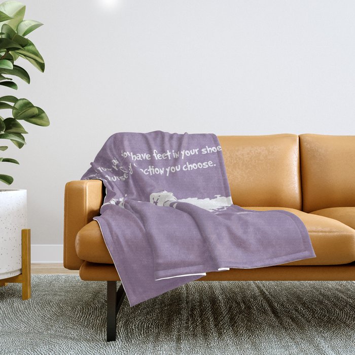 World Map with Dr. Seuss Quote Throw Blanket by Dustin Hall Society6