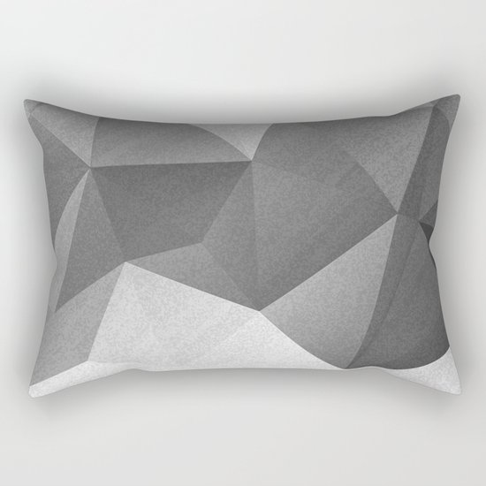 Grey polygonal geometric pattern . Rectangular Pillow