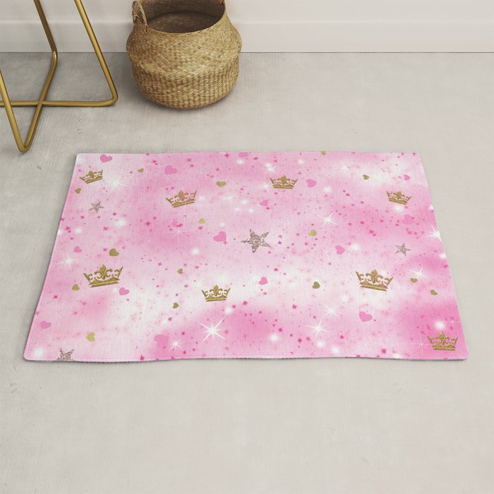 Pink Princess Rug by Hysteria Verve Society6