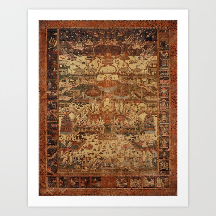 Buddhist Mandala Taima Motif Art Print