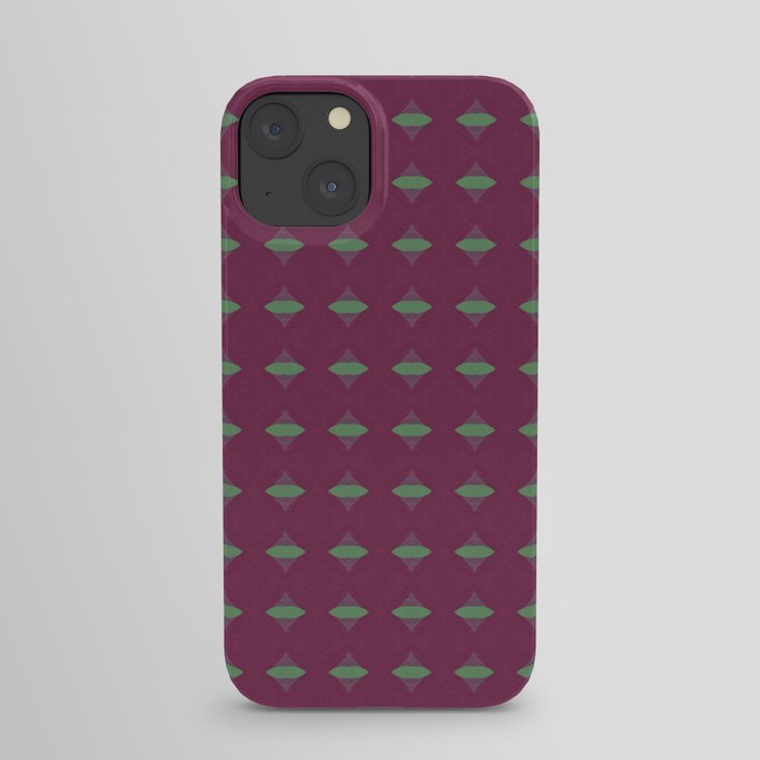 seamless pattern in abstract style with green and pink colors, filled with gouache paint texture iPhone Case