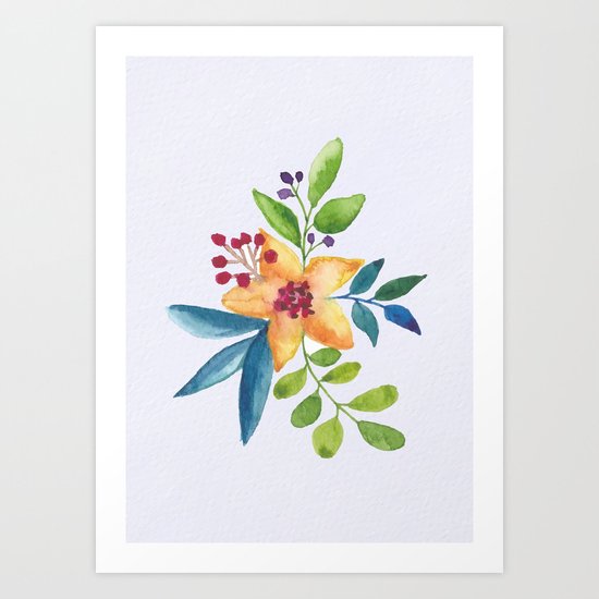 Flowers -a6 Art Print