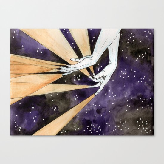 magic fingers in space Canvas Print