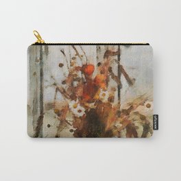 Watercolor Flowers Painting Carry-All Pouch
