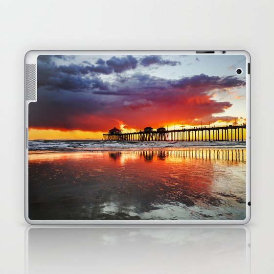 Huntington Beach Pier Sunset  2-18-19  Laptop & iPad Skin