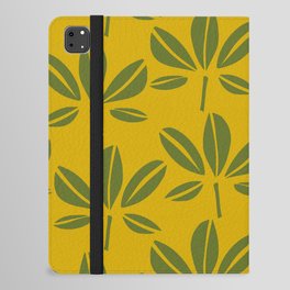 Cozy collection: mix and match Chestnut leaves mustard yellow iPad Folio Case