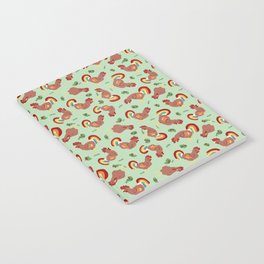 Rainbow Chickens - brown Notebook