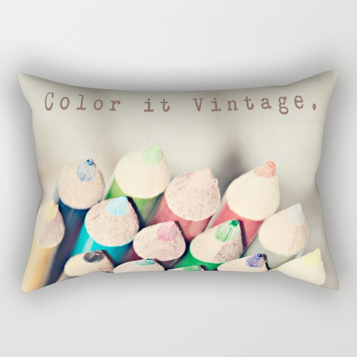 Color it Vintage Rectangular Pillow