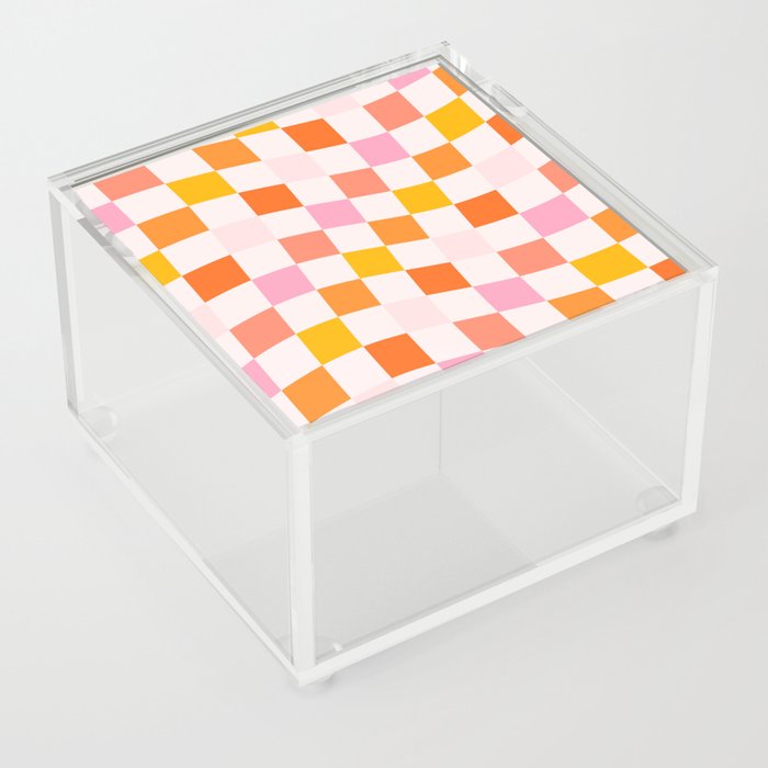 Checkers: PATTERN 04 | The Peach Edition Acrylic Box