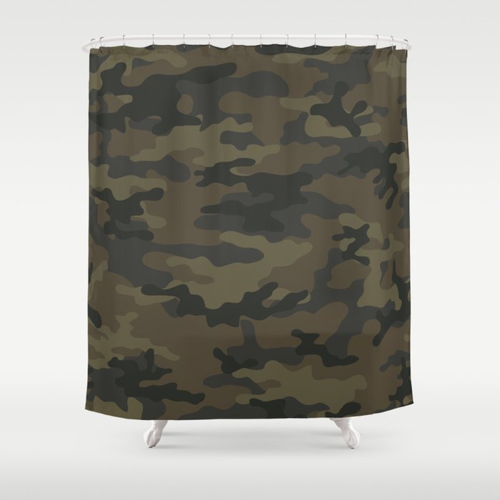 vintage military camouflage Shower Curtain