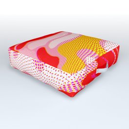 II. Abstract Wavy Colorful Baloons  Outdoor Floor Cushion