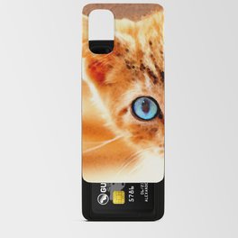 Peek A Boo Orange Tabby Cat With Blue Eyes Android Card Case