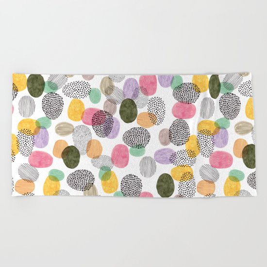 Bolls by Veronique de Jong Beach Towel