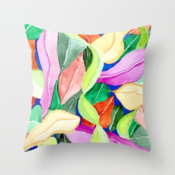 Watercolor Painting Throw Pillow