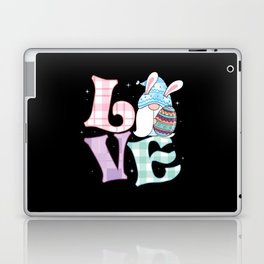 Cute Love Easter Gnome Bunny Easter Gift Laptop Skin