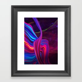 Neon twisted space #4 Framed Art Print