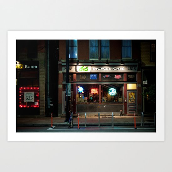 Bicycle Cafe Art Print