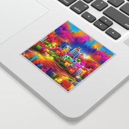 city in colors Sticker
