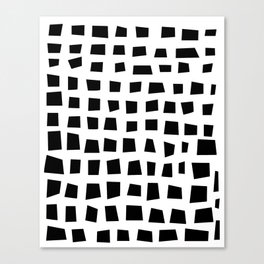 black free squares Canvas Print