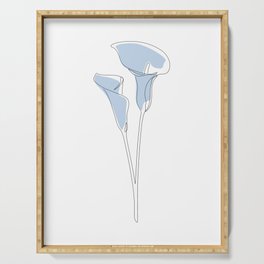 Blue Calla Lily Serving Tray