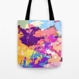 Ishiako - Boho Colorful Abstract Art Pattern Tote Bag