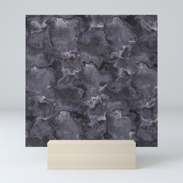 Purple and Gray Marble Stone Mini Art Print