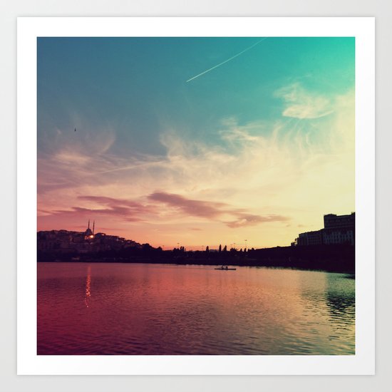 Istanbul Gradient Colors Art Print