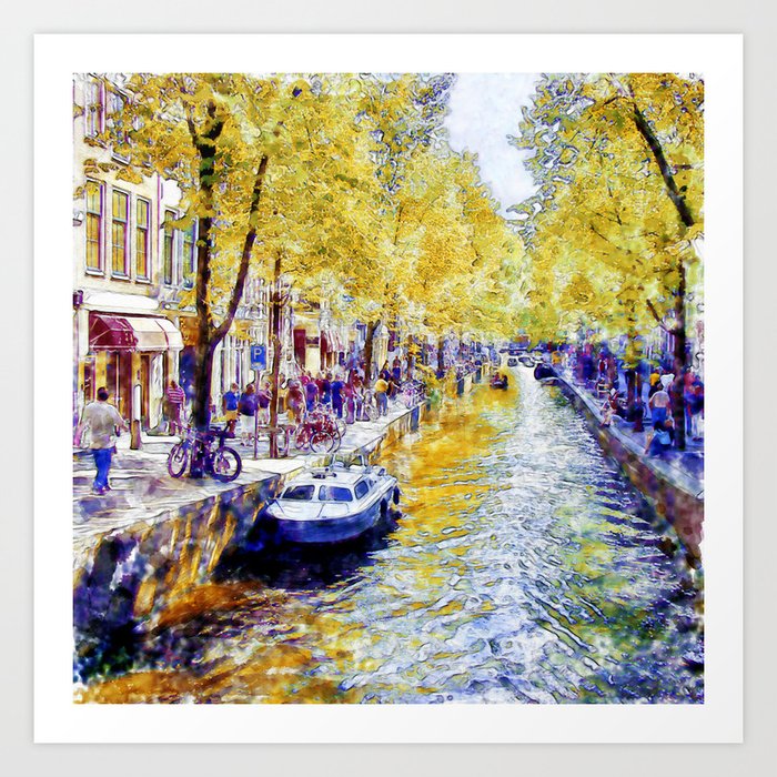 Amsterdam Canal Art Print