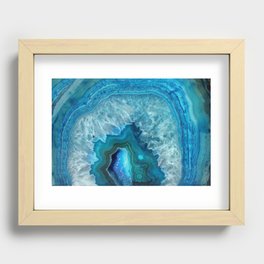 Turquoise Blue Agate Recessed Framed Print