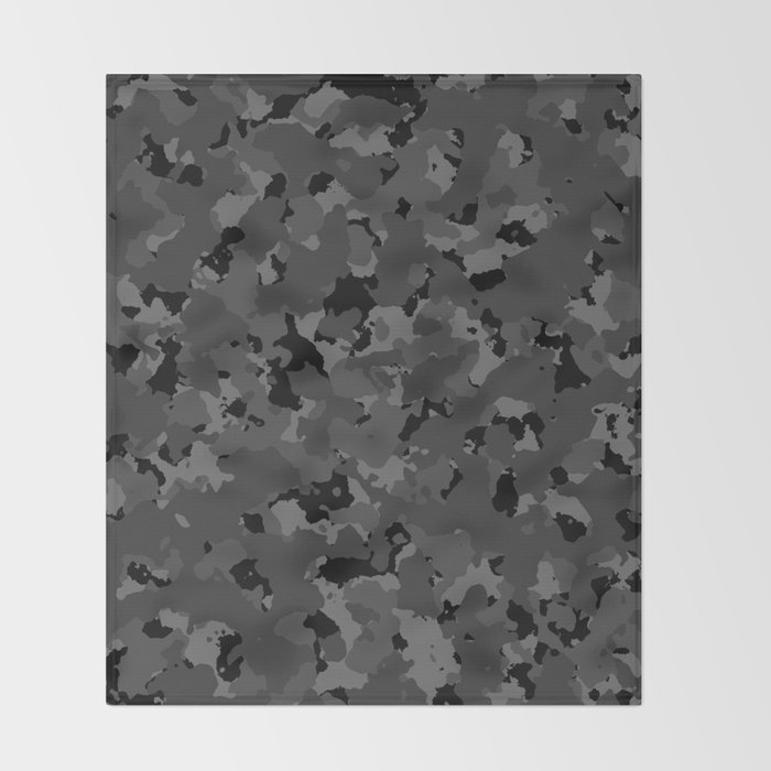 Black Camo Throw Blanket By Jerrylambert Society6