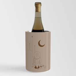 Talking to the Moon - Taupe & Rust Wine Chiller