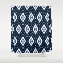 Geometric ethnic oriental ikat pattern traditional, vintage illustration. embroidery style.  Shower Curtain