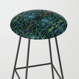 Liquid Light Series 64 ~ Colorful Abstract Fractal Pattern Bar Stool