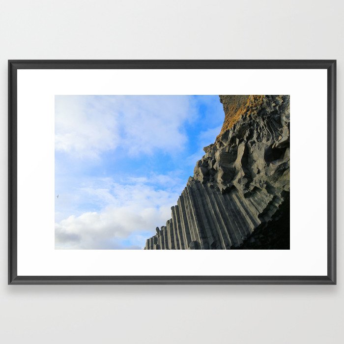 Straight Lined Cliffs Framed Art Print