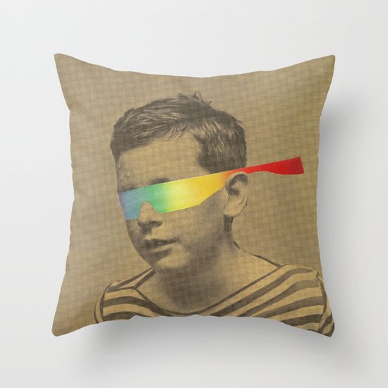 Occhiali cromodimensionali Throw Pillow