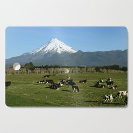 Mt Taranaki Cows Field New Zealand Cutting Board