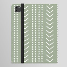 Arrow and Spotted Pattern in Sage Green iPad Folio Case