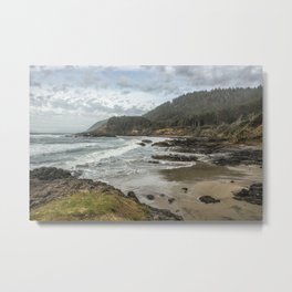 The View from Strawberry Hill, No. 2 Metal Print | Hdr, Photo, Ocean, Scenicviewpoint, Shore, Seascape, Oregon, Rocks, Multipleexposures, Beach 