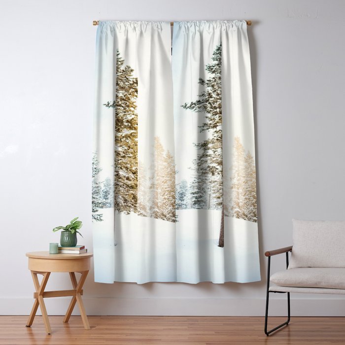 Snowy Tree Winter Snow Forest Nature Photography Blackout Curtain By Ohemenwayprints