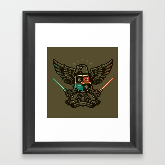 Geek For Life Framed Art Print
