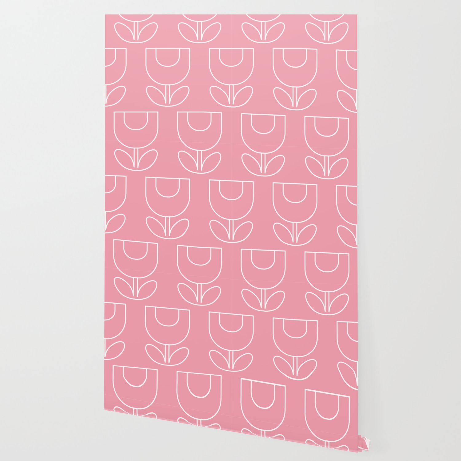 Tulip In Pink Wallpaper By Lisa Jayne Murray Society6