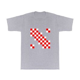 Red and white squares T Shirt