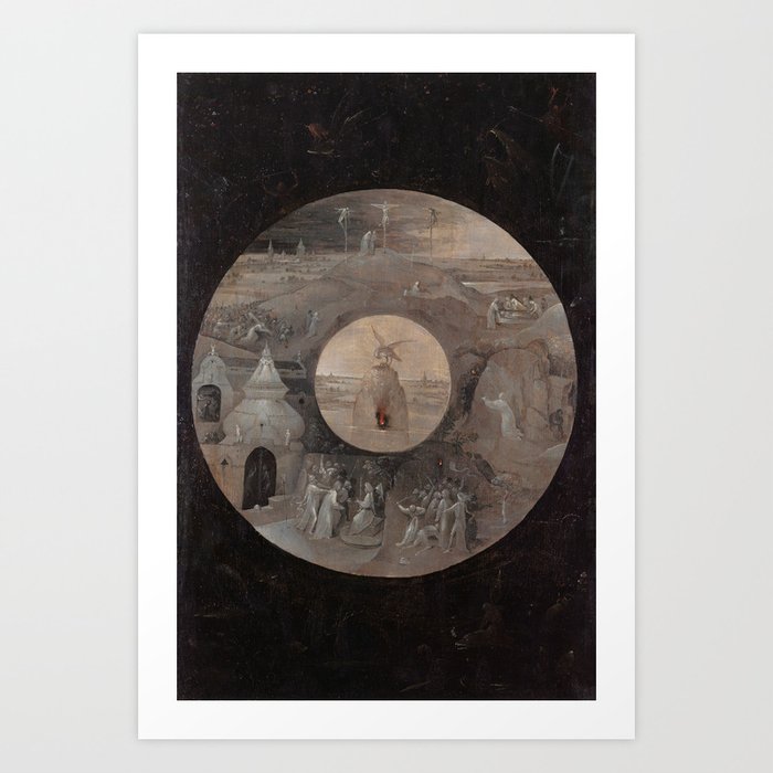 Hieronymus Bosch - Scenes from the Passion of Christ St John the Evangelist on Patmos Art Print