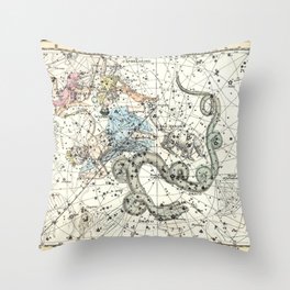 Celestial Atlas Plate 2 Alexander Jamieson, Cepheus, Dragon Throw Pillow